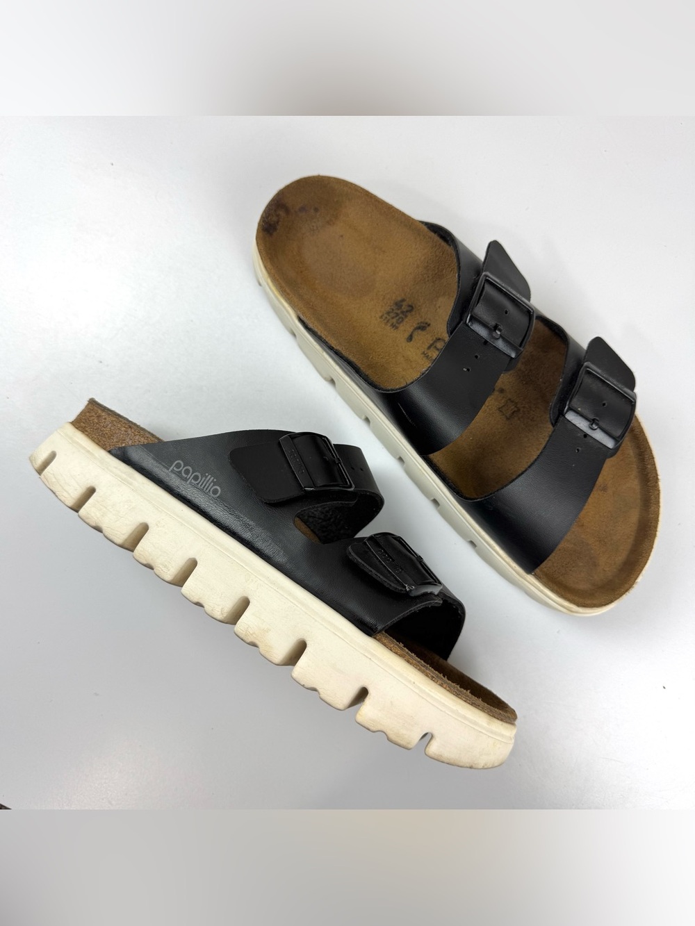 Papillio Birkenstock Women’s EU 40 US 11 Black Arizona Chunky Platform Sandals